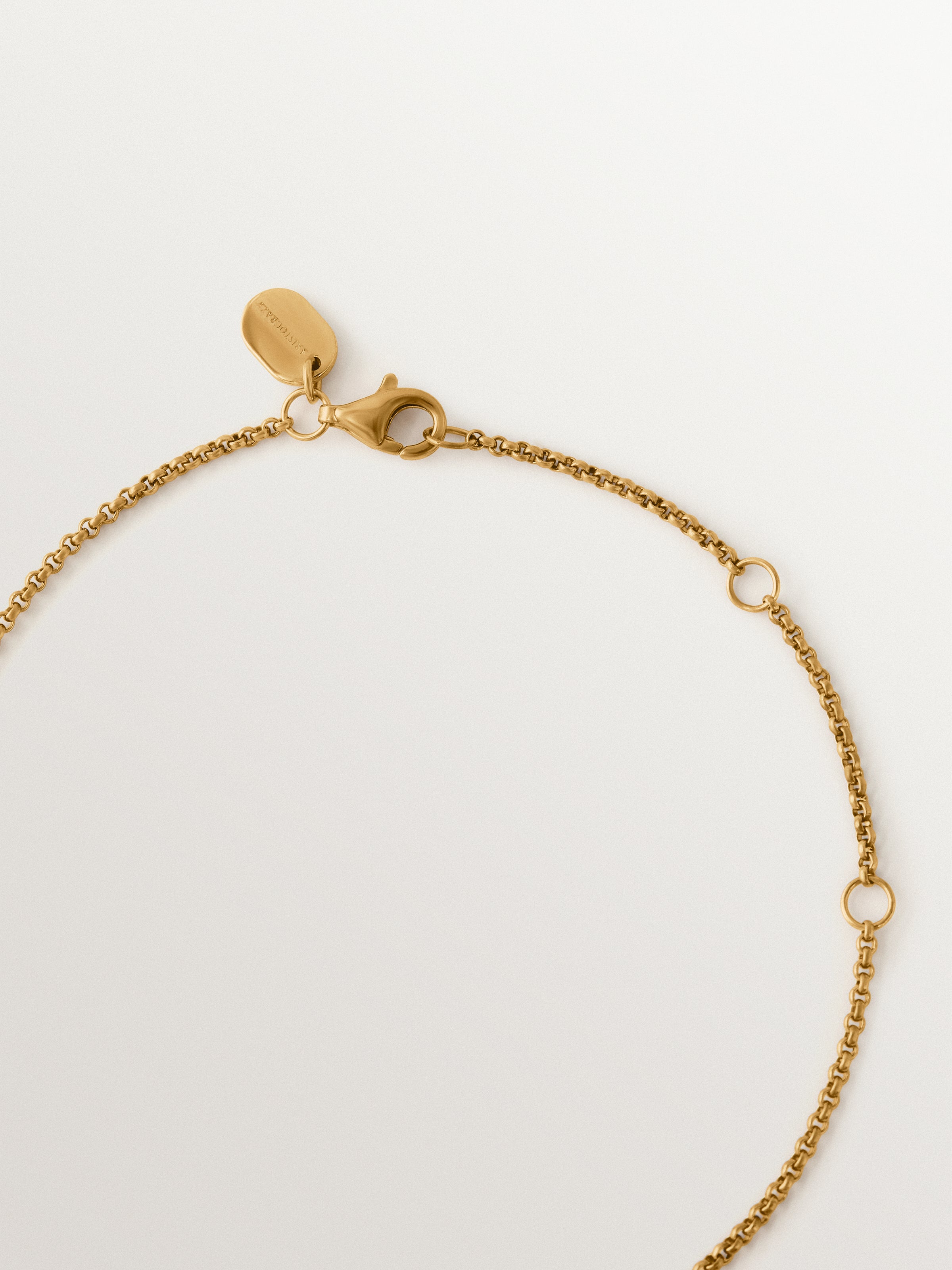 Collar bicolor de plata 925 bañada en oro amarillo de 18K con topacio blanco