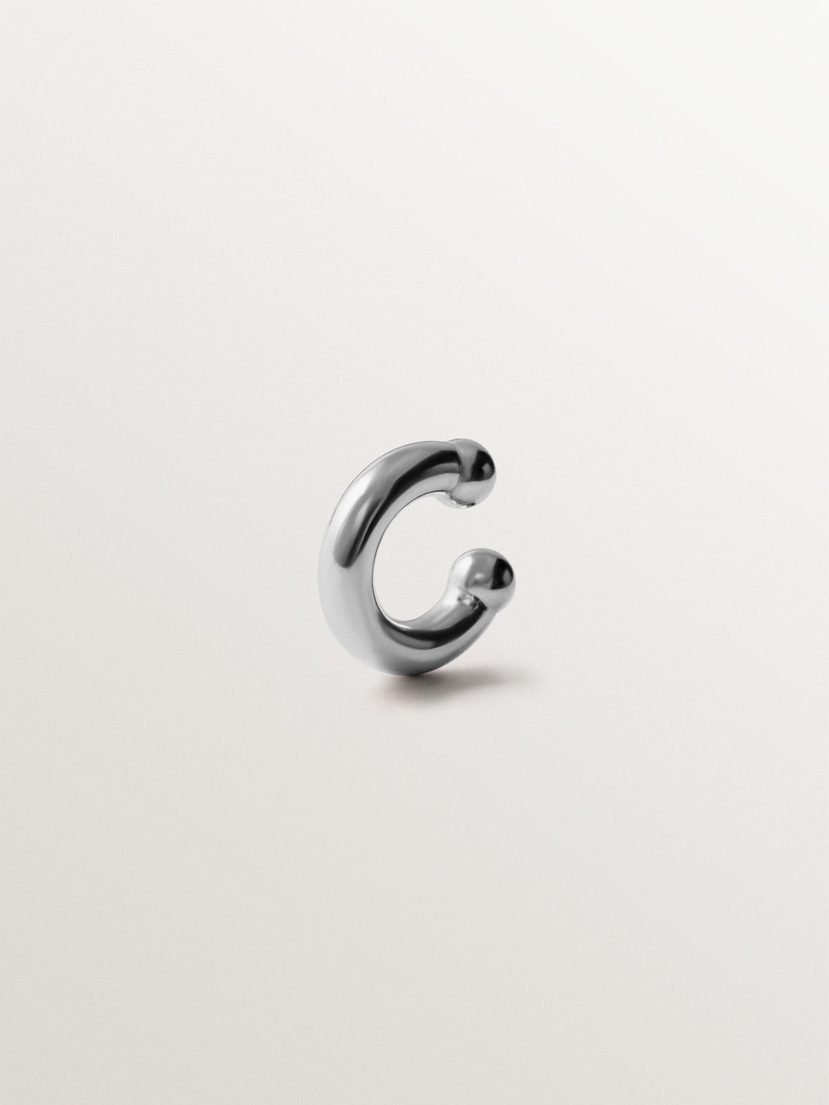 Earcuff grueso de plata 925