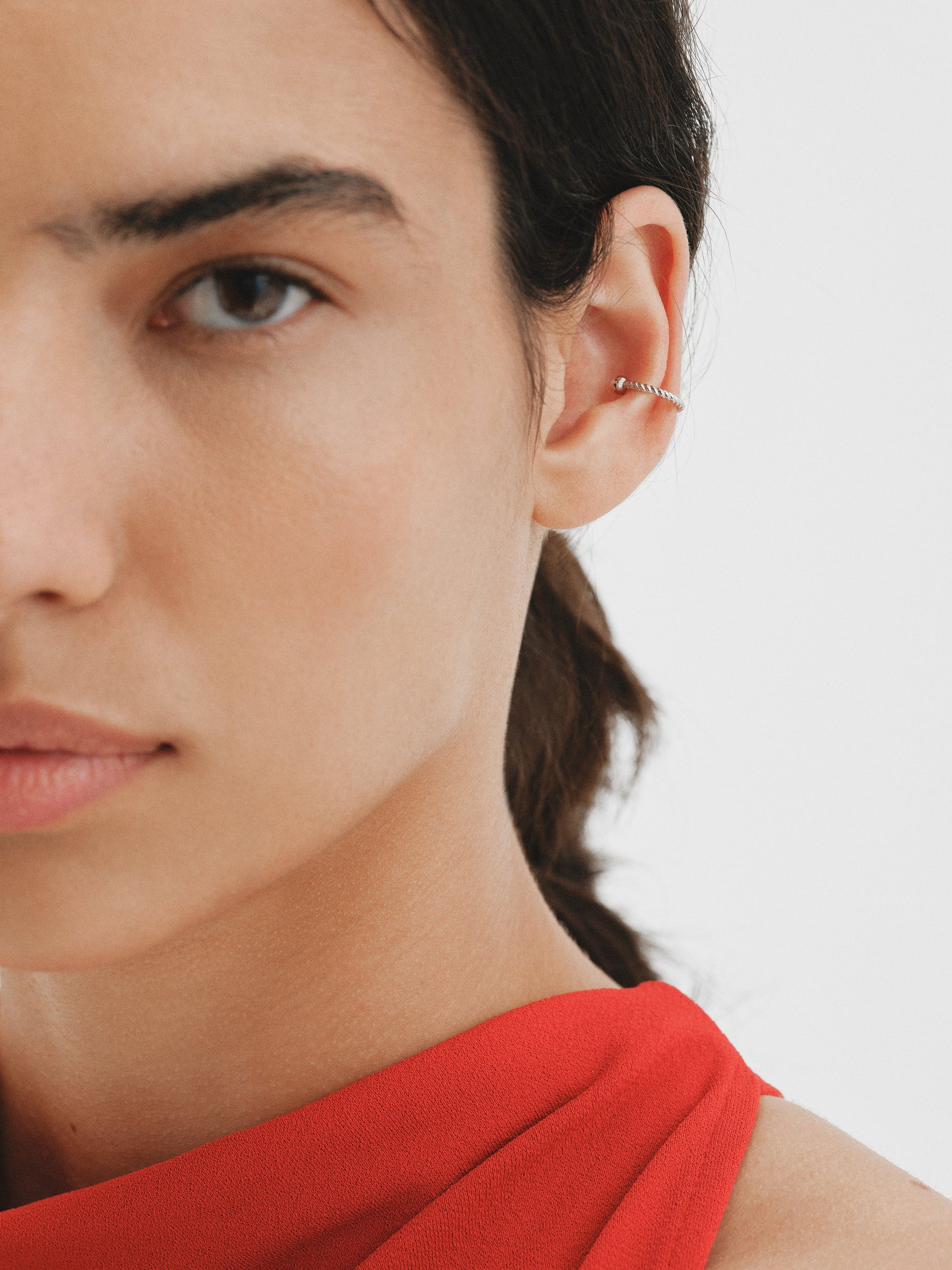 Earcuff gallonado de plata 925