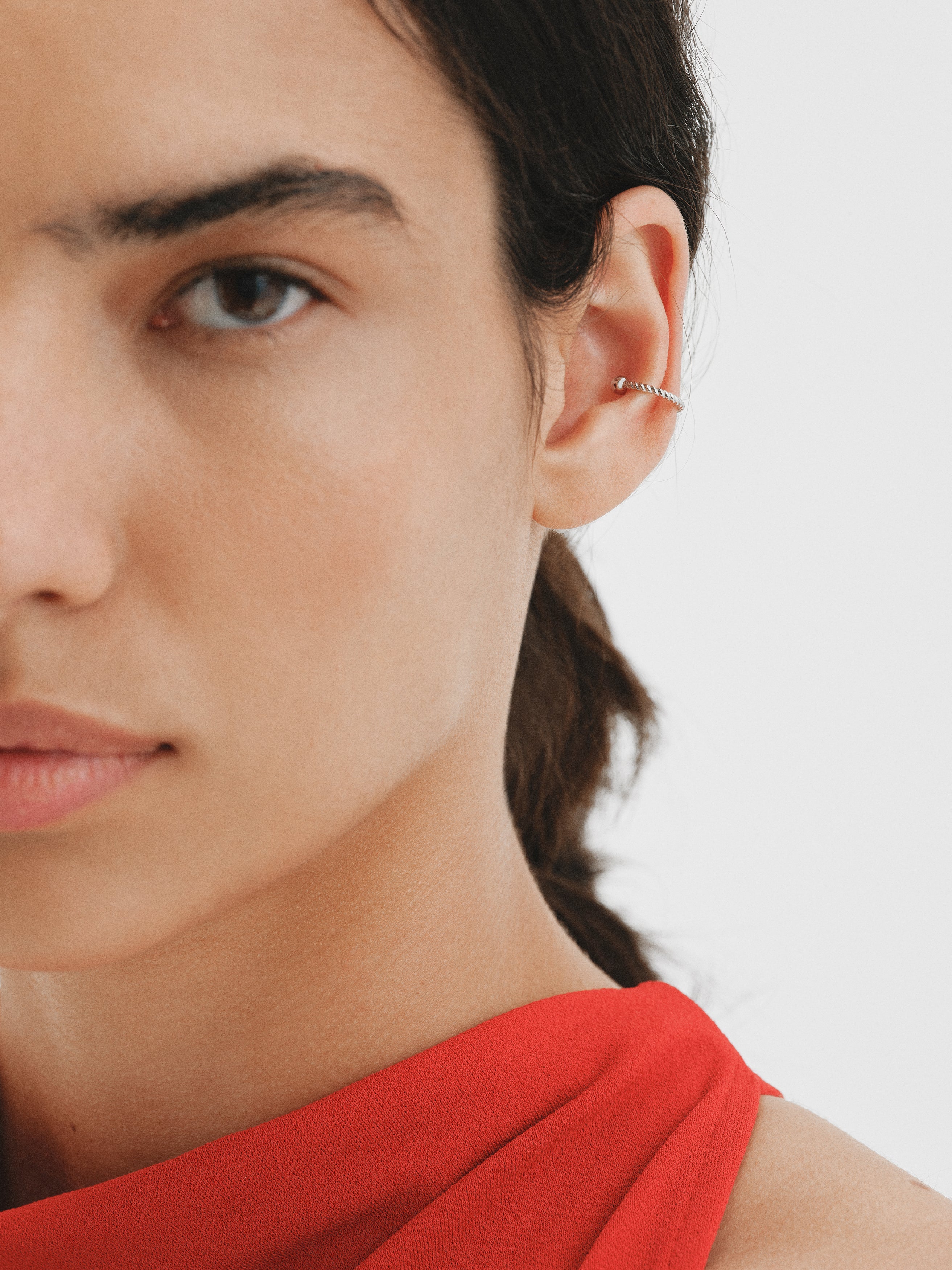 Earcuff gallonado de plata 925