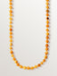 Collar de plata 925 bañada en oro amarillo de 18K con bolitas de ambar amarillo