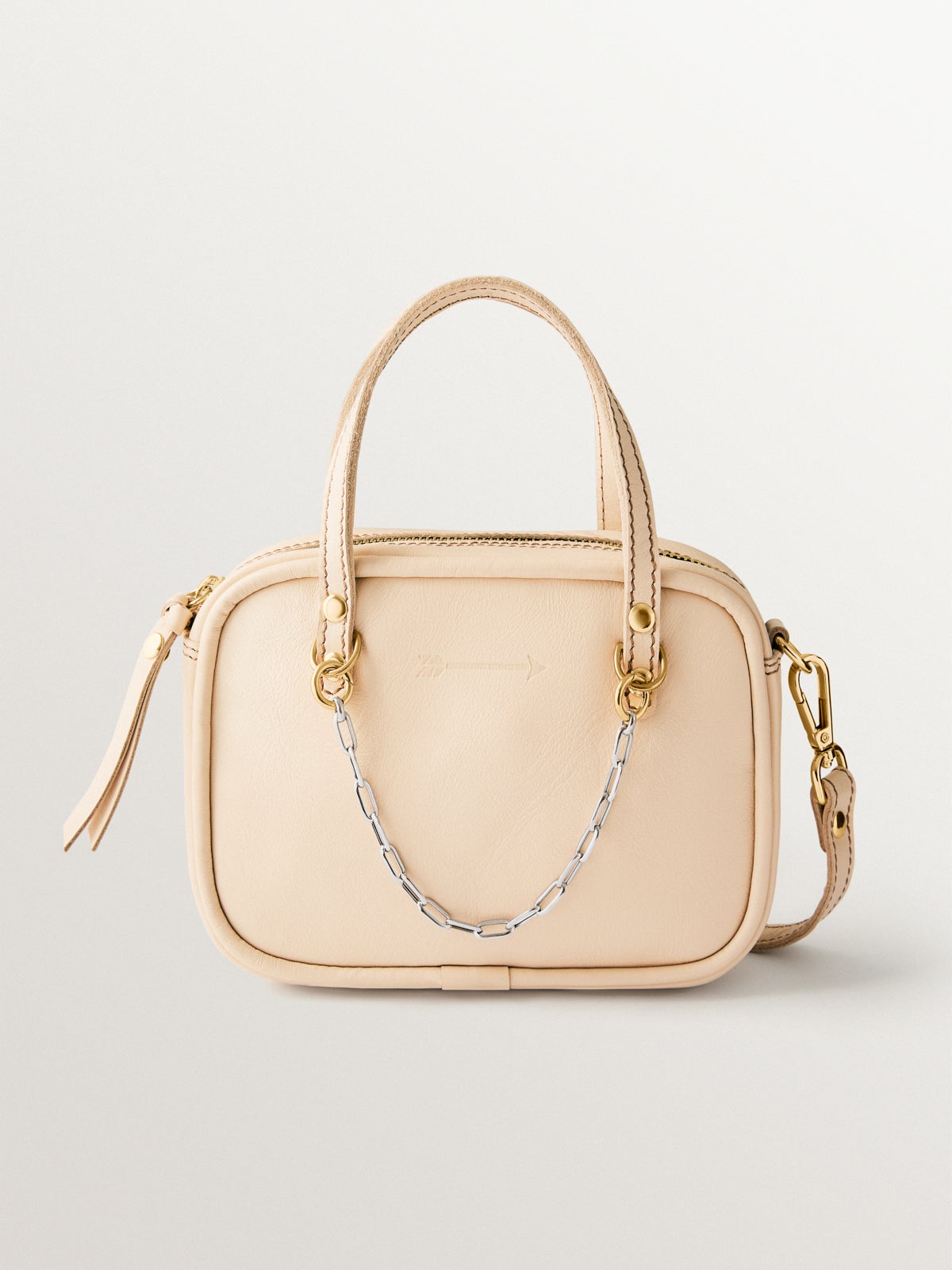 Bolso Sally's Mayo con chain de plata 925 y cierres bañados en oro de 18K