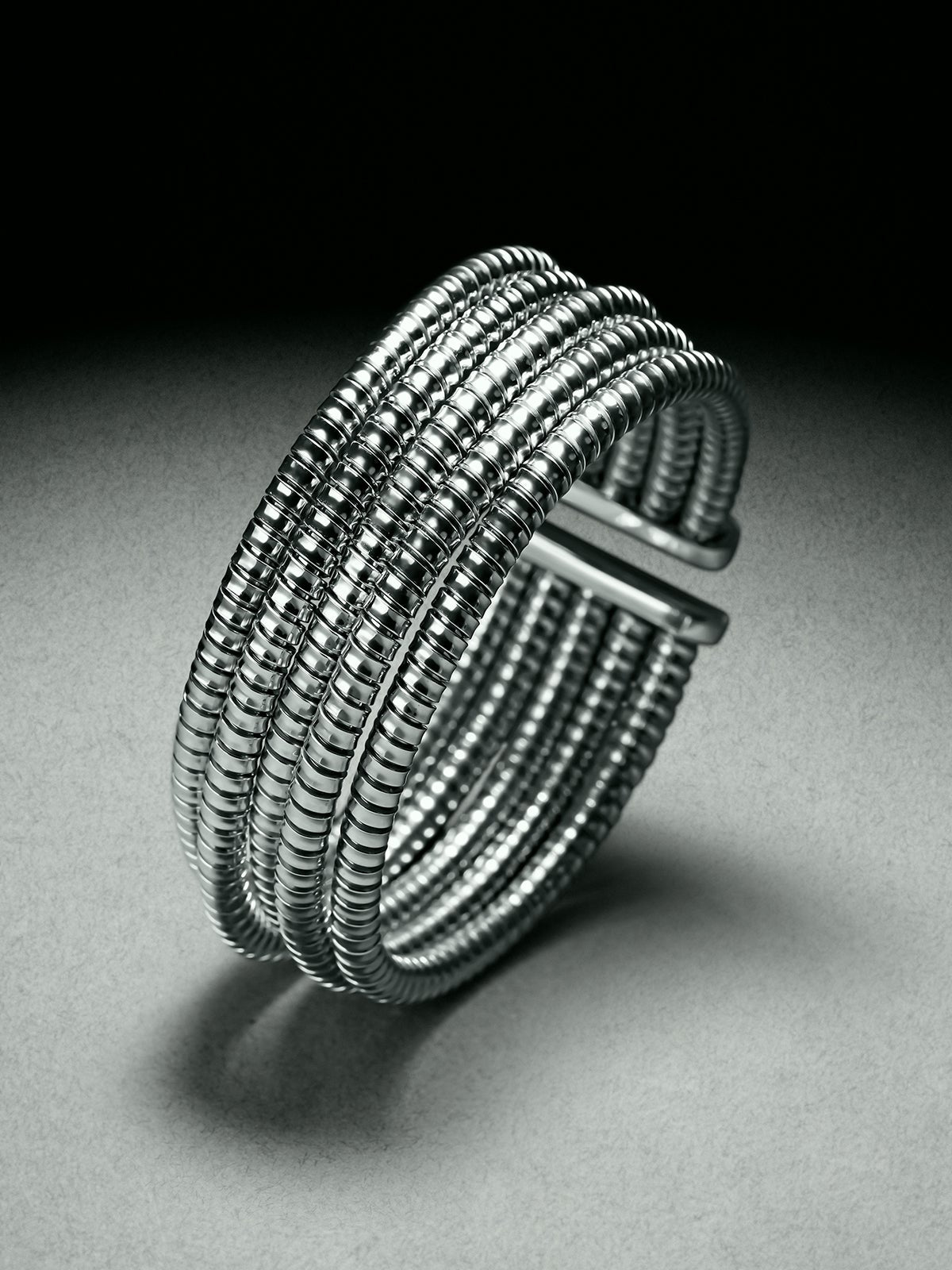 Pulsera tubogas multibrazo de plata 800