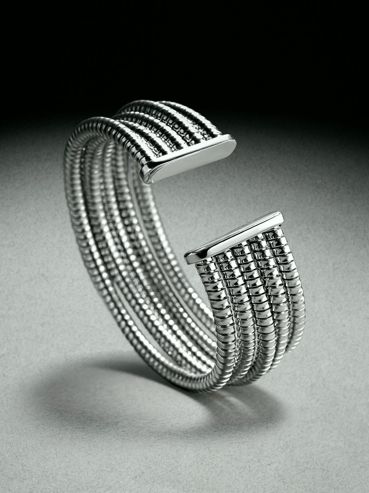 Pulsera tubogas multibrazo de plata 800