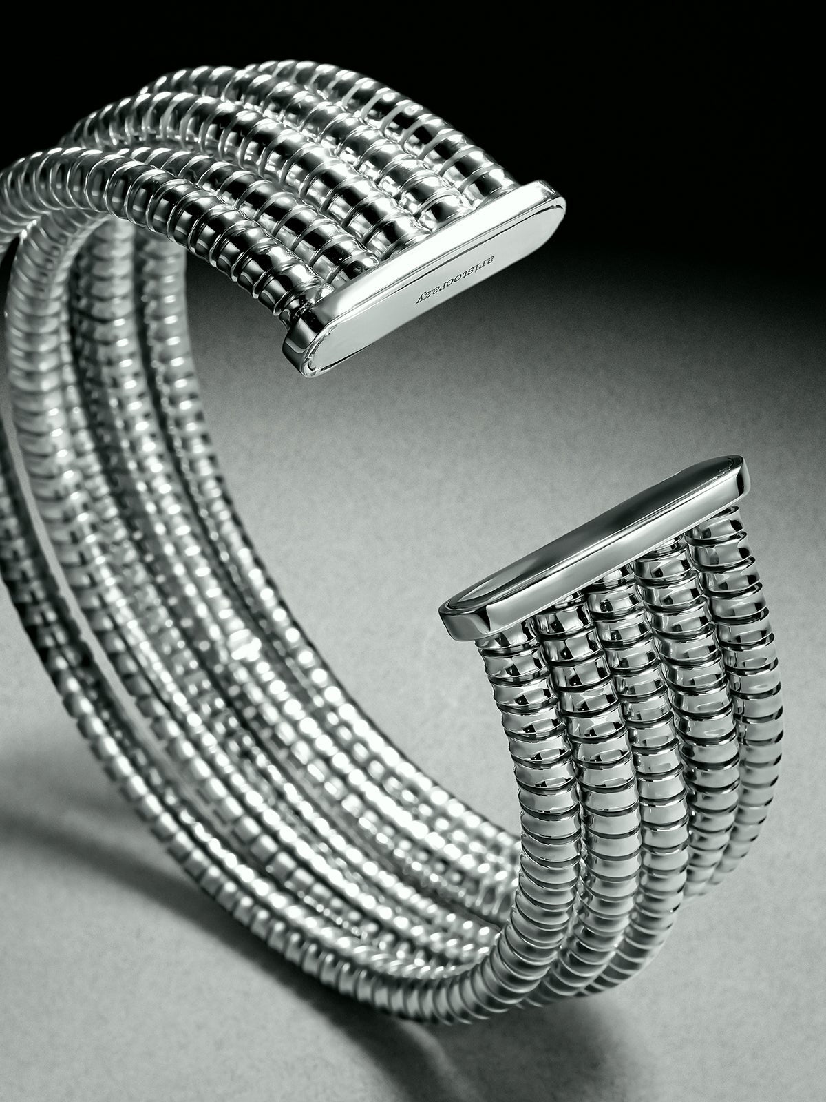 Pulsera tubogas multibrazo de plata 800