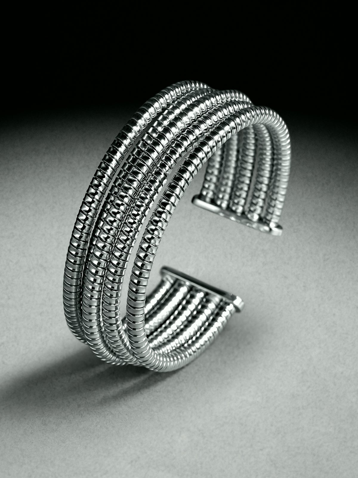 Pulsera tubogas multibrazo de plata 800