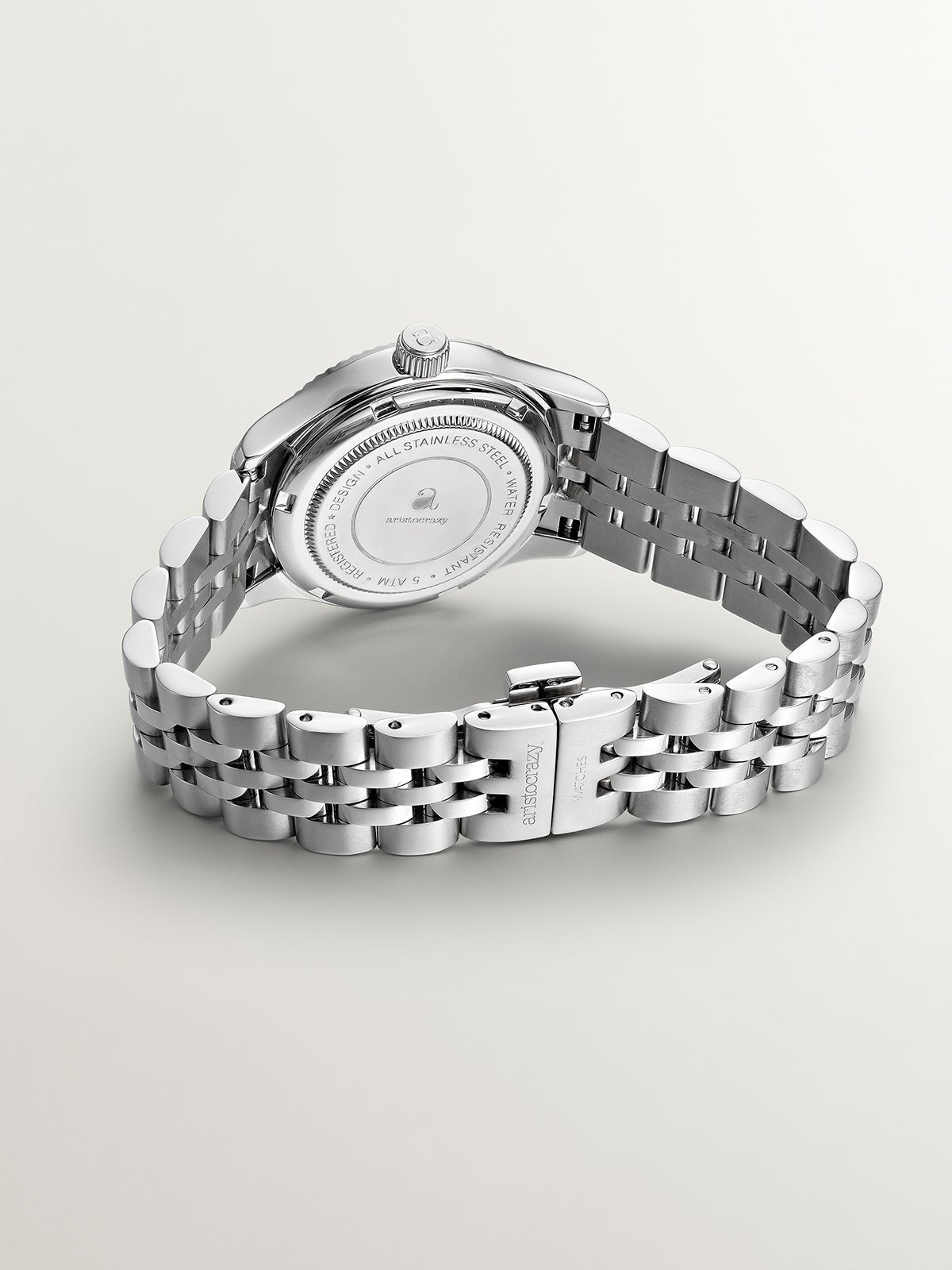 Reloj St. Barth Armis con correa de acero gris y esfera gris