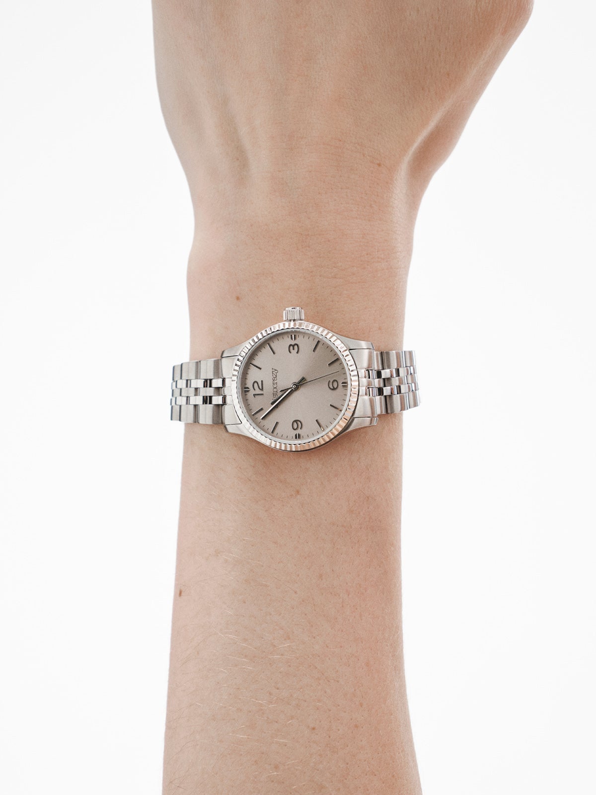 Reloj St. Barth Armis con correa de acero gris y esfera gris