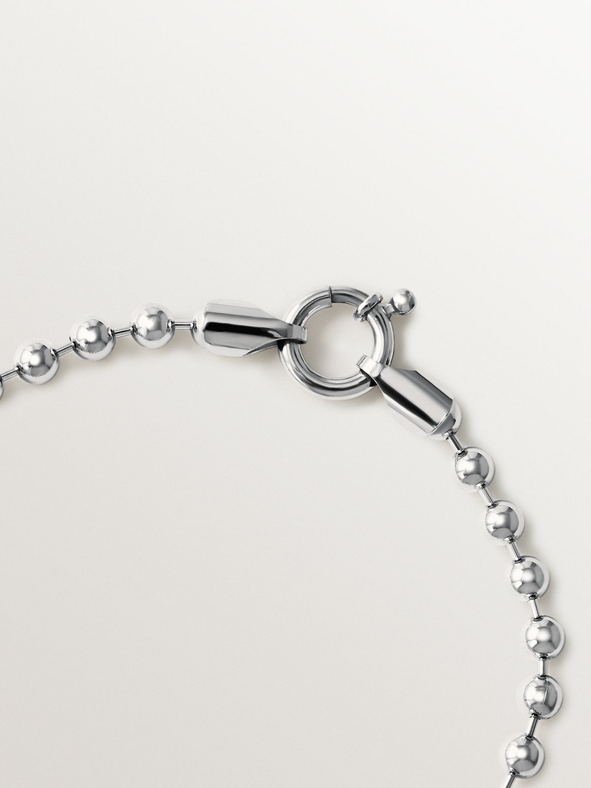 Pulsera de bolitas en plata 925 rodiada