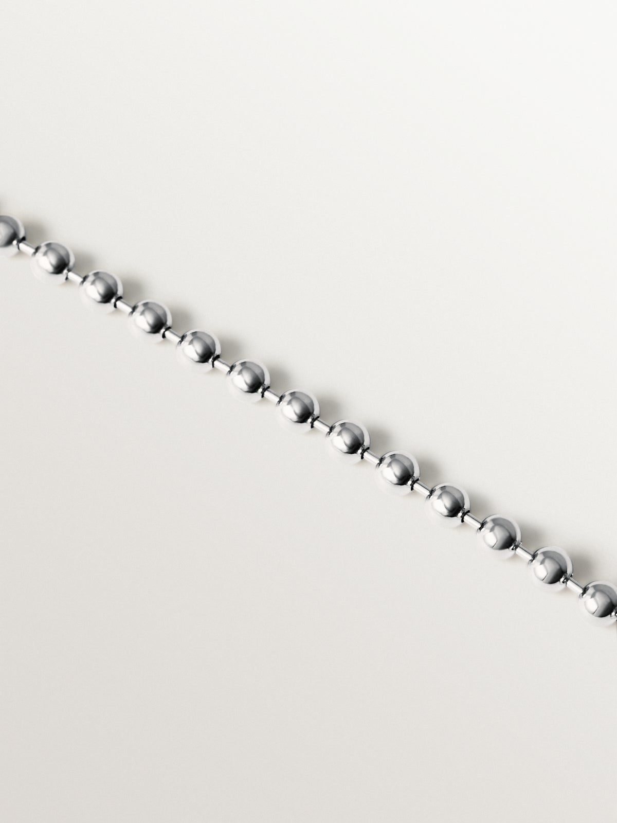 Pulsera de bolitas en plata 925 rodiada