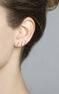 Boucle d'oreille piercing créole simple moyenne or rose , J03843-03-H