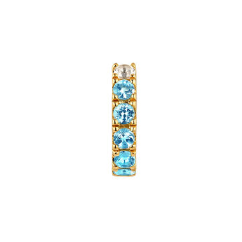 Gold plated silver sapphires earring , J04838-02-WS-SB-H, mainproduct