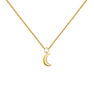 Gold moon necklace, J04544-02