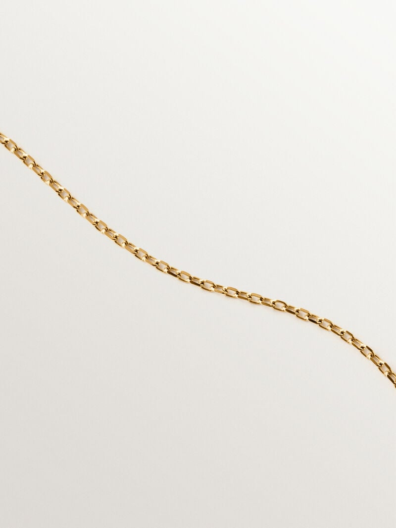 65 cm rolo chain made of 925 silver plated in 18K gold image number 2