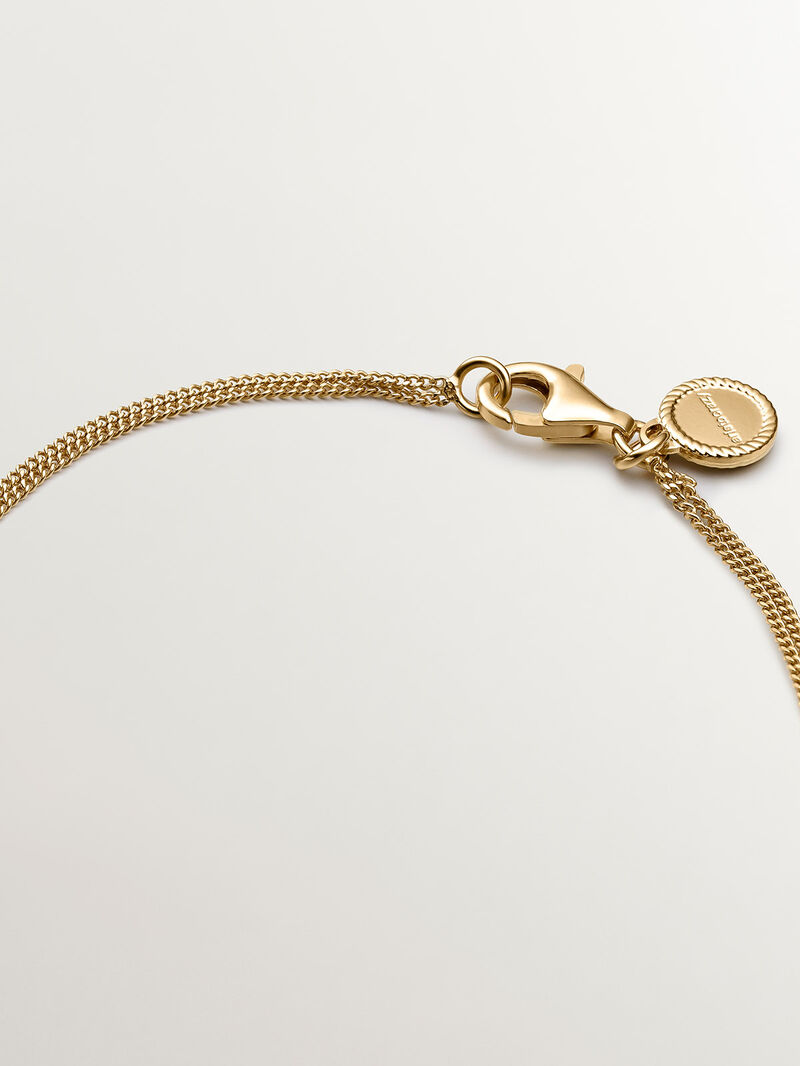 925 silver bracelet bathed in 18k yellow gold with red jade image number 6