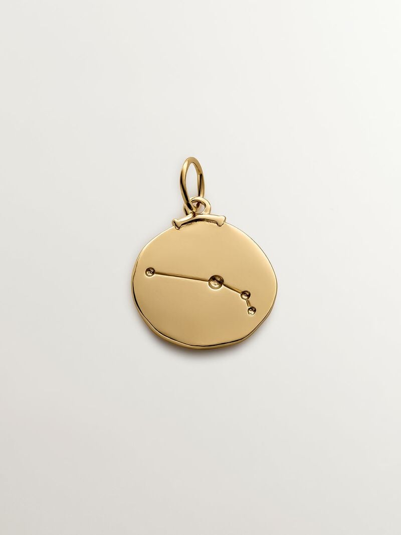 Aries Charm made of 925 silver bathed in 18K yellow gold. image number 2