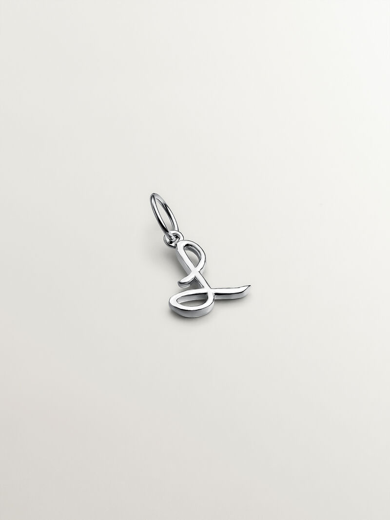 925 Silver charm with initial L image number 0