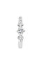 Single small hoop earring in 18k white gold with a 0.041ct triple diamond, J03929-01-H