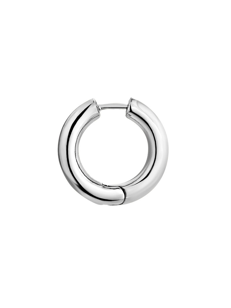 Medium-sized 925 silver hoop earrings image number 2