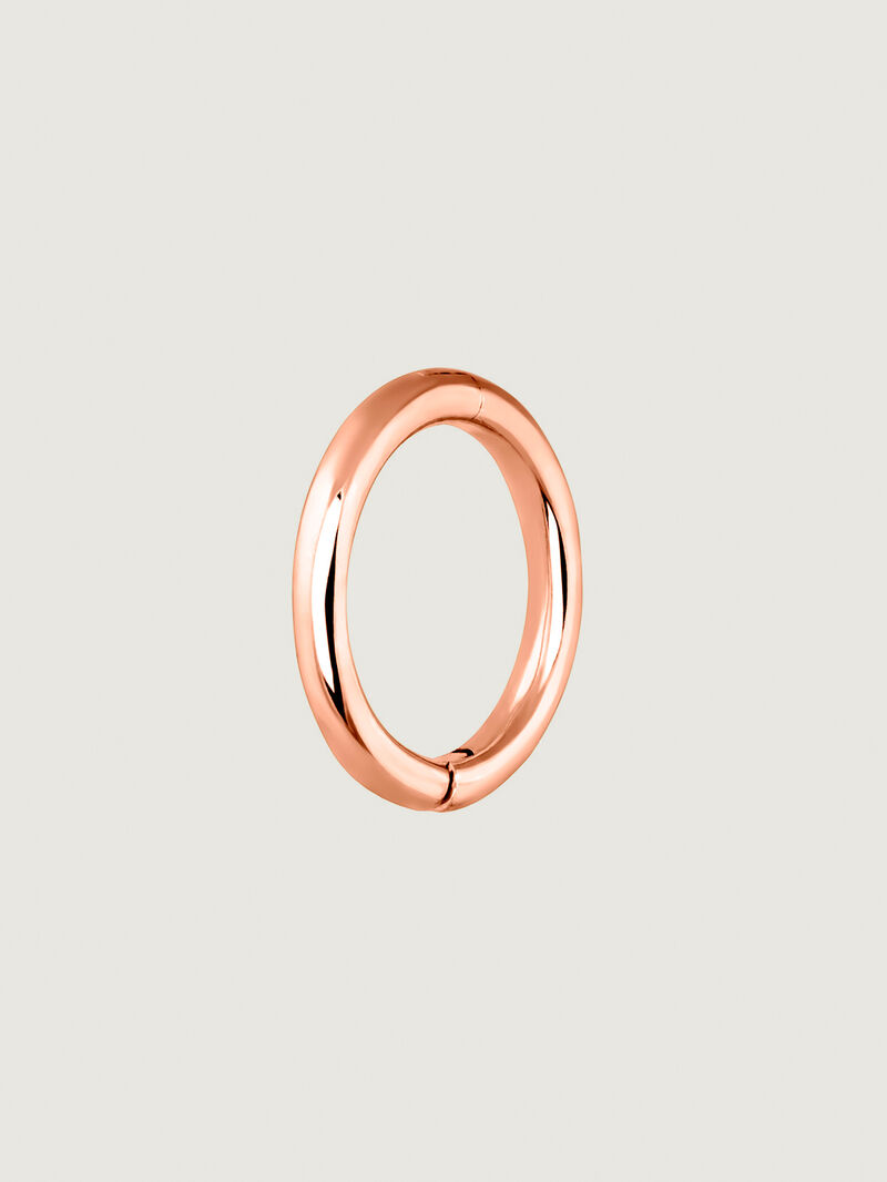 Individual small hoop earring of 9K rose gold image number 0