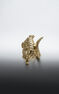 Gold plated silver crocodile ring, J00825-02-NEW
