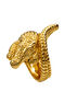 Gold plated silver crocodile ring, J00825-02-NEW