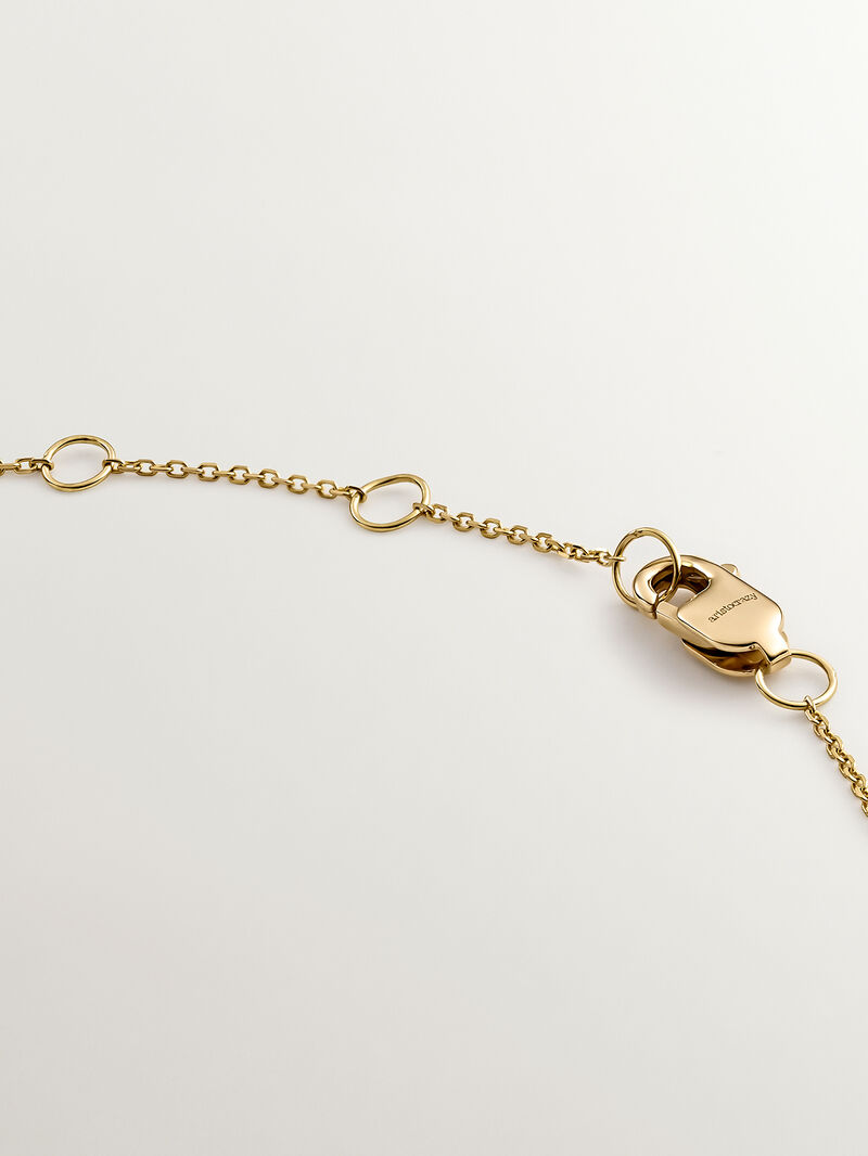 18k yellow gold pendant with diamond-shaped fish. image number 6