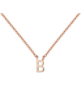Collier initiale B or rose , J04382-03-B, mainproduct