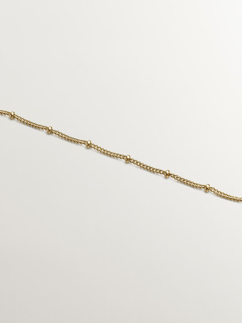 925 Silver chain coated in 18K yellow gold with small spheres image number 4