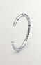 Thin rigid bamboo bracelet in sterling silver , J05393-01
