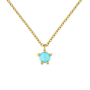 9kt gold turquoise necklace , J04708-02-TQ, mainproduct