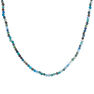 Gold plated ball chain chrysocolla necklace, J04619-02-CH