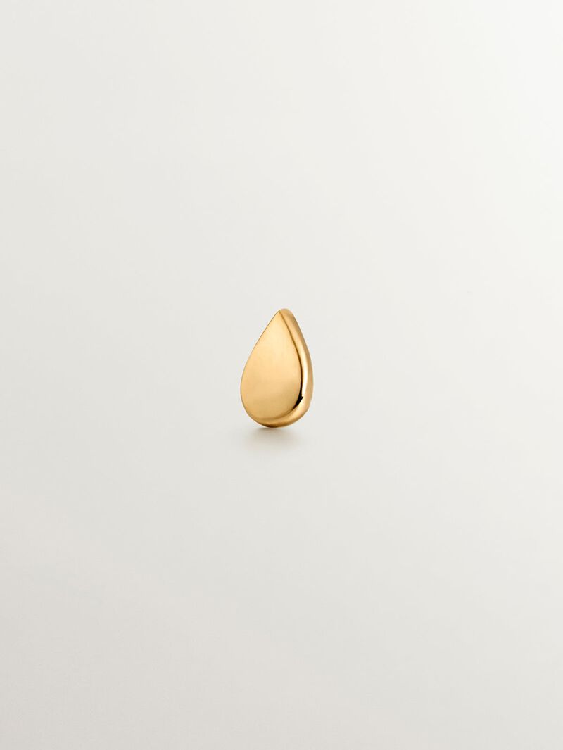 18K yellow gold piercing with a tear-drop shape. image number 2