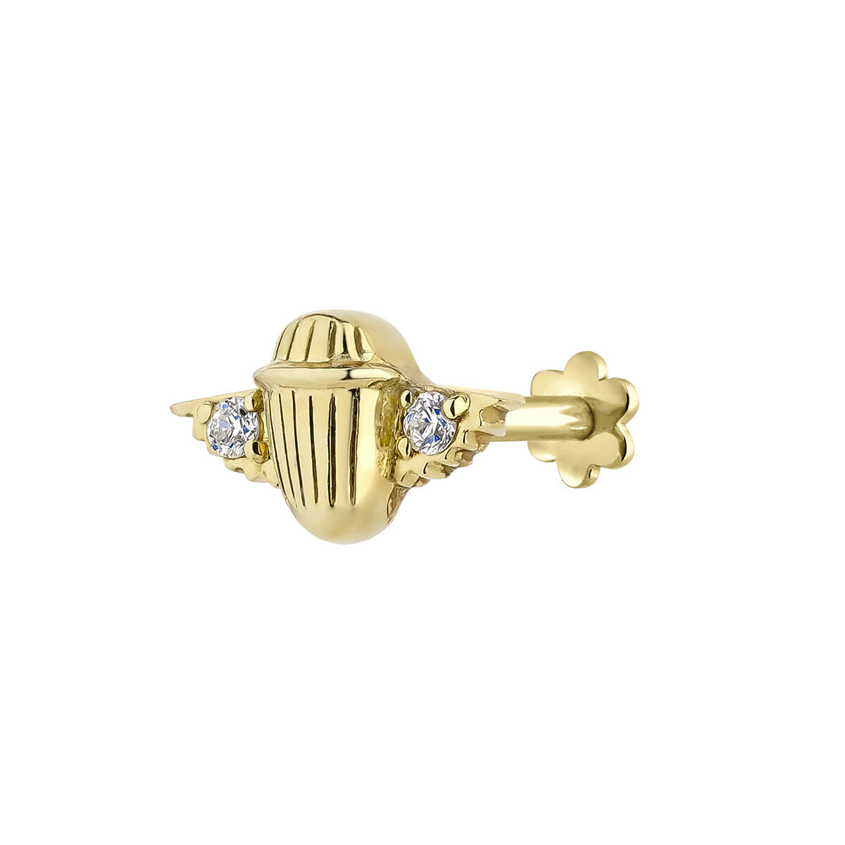 Beetle piercing in 18k gold with diamonds, J05103-02-H-18, hi-res