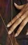 Bague serpent embossée argent plaqué or , J04853-02
