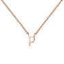 Rose gold Initial P necklace, J04382-03-P