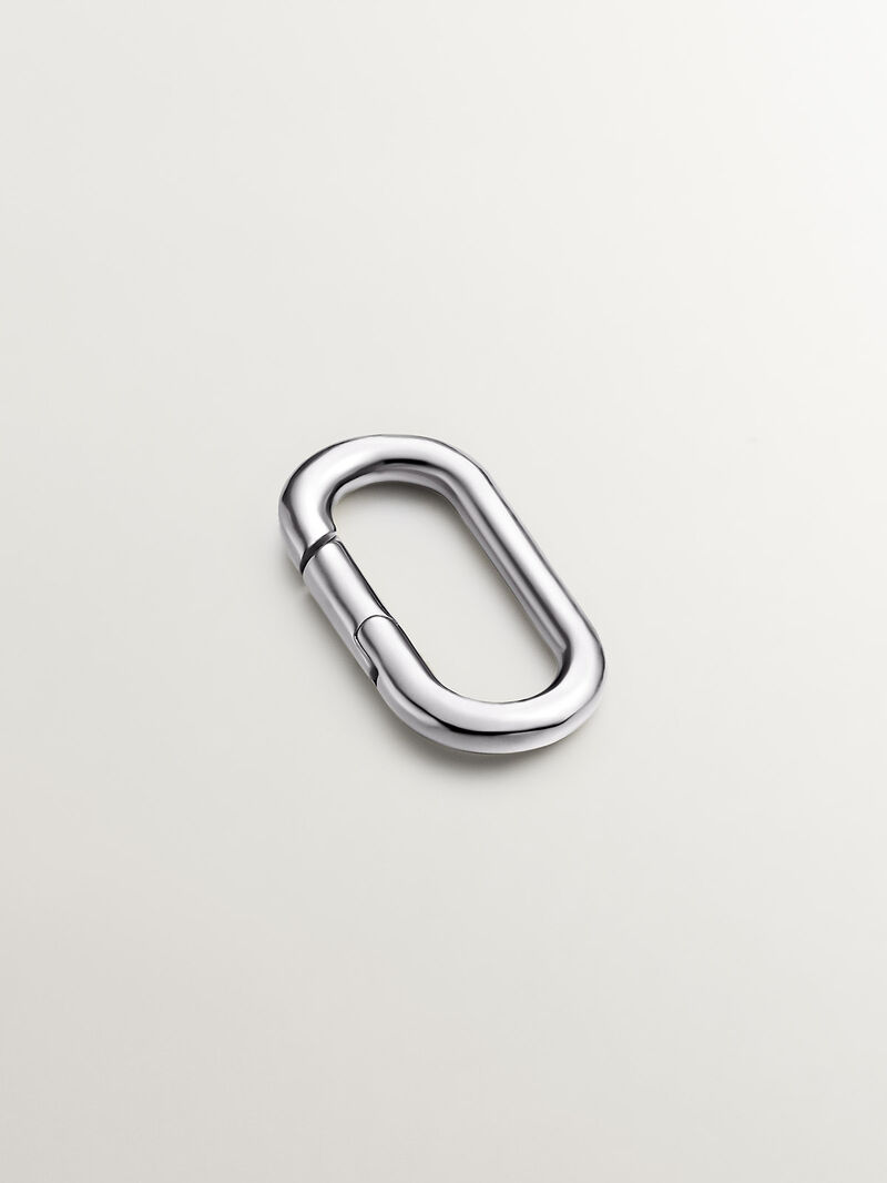 925 Silver Oval Carabiner image number 0