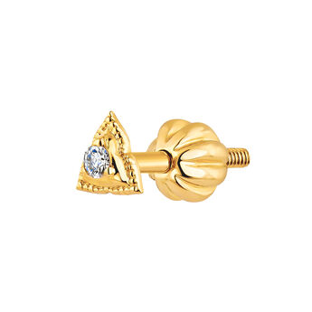 Gold triangle piercing diamond 0.012 ct. , J04358-02-H, mainproduct
