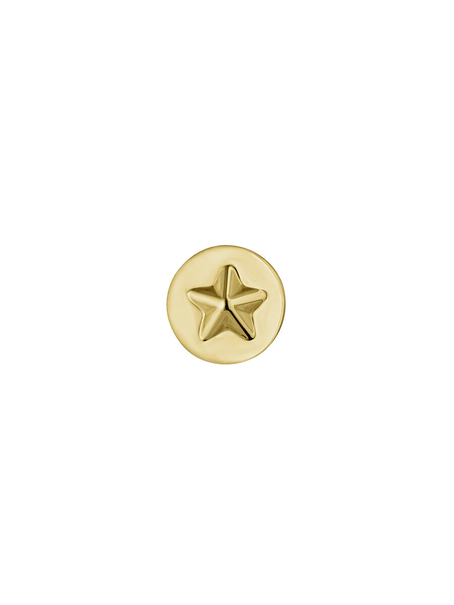 Star microdermal piercing in 18k yellow gold, J05233-02, hi-res