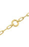 Rectangular cable link chain in 18k yellow gold-plated silver, J05340-02-45