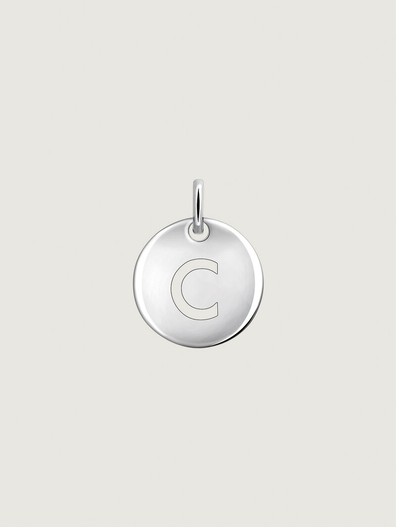 925 Silver Charm with initial C image number 0