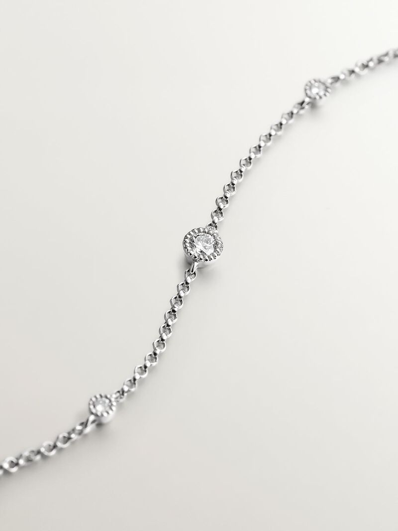 18K white gold bracelet with 0.097 cts diamonds ISI2 image number 4