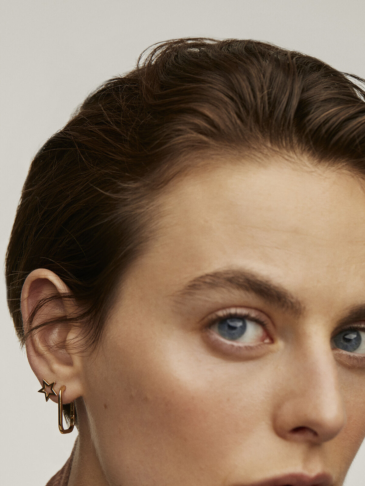 Large square hoop shop earrings