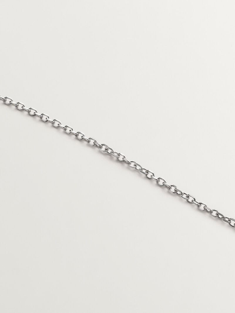 18K white gold pendant with sapphire and diamond. image number 4