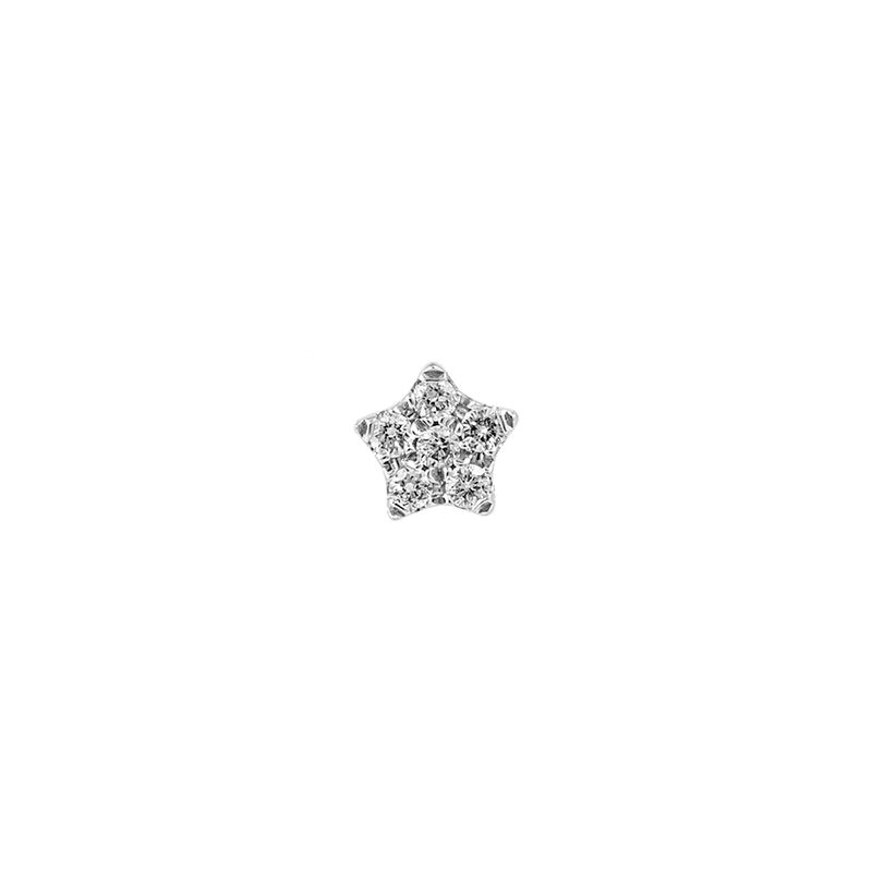 Boucle d’oreille mini diamants or blanc 0,05 ct , J01353-01-H, hi-res