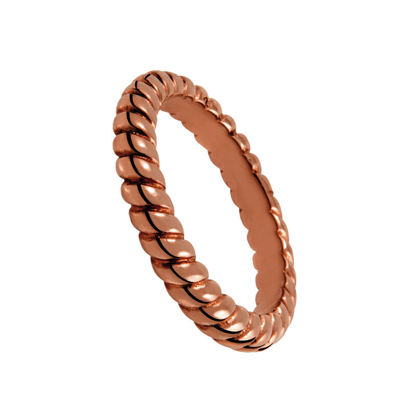 Simple rose gold plated cabled ring , J00588-03-NEW, hi-res