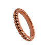 Simple rose gold plated cabled ring , J00588-03-NEW