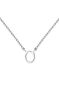 Collar inicial O oro blanco 9 kt , J04382-01-O