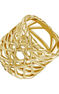 Large gold plated wicker ring , J04411-02