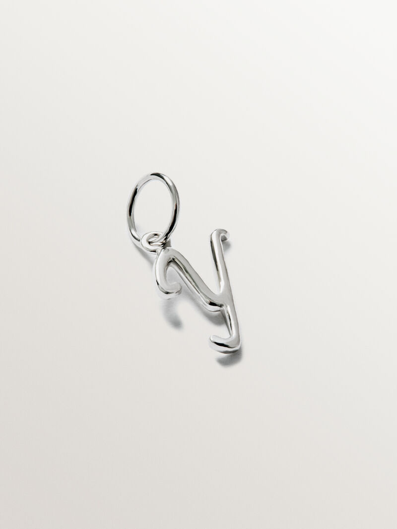 925 Silver Charm with Initial Y image number 0